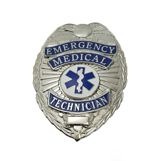 Hero's Pride Nickel Emergency Medical Technician Badge