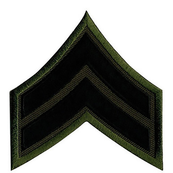 Hero's Pride 3" Black/Olive Drab, Wide Corporal Chevrons
