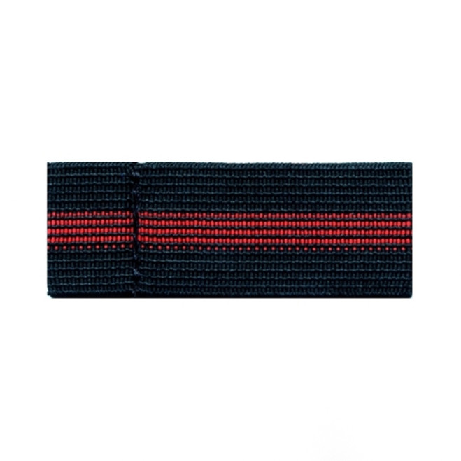 Hero's Pride 3/4" High, Black, Red Line Mourning Band, 10per
