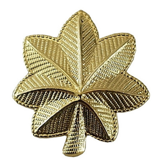Hero's Pride Gold Major Mini Collar Leaf, 3/4" High - 2 Posts & Clutch Backs