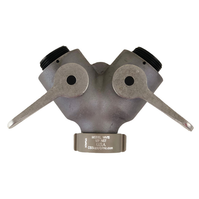 C & S Supply 1 1/2 in. NHF Inlet x 2-1 1/2 in. NHM Outlets Wye Valve WV15NH at Curtis - Tools for Heroes