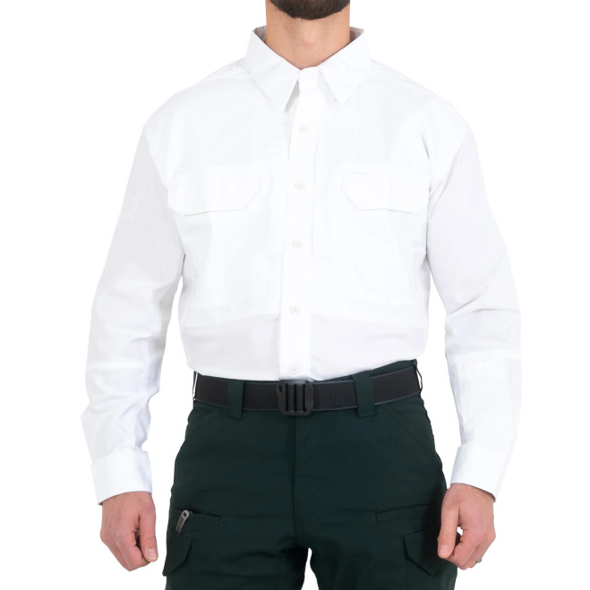 First Tactical Men's V2 Tactical Long Sleeve Shirt White 1