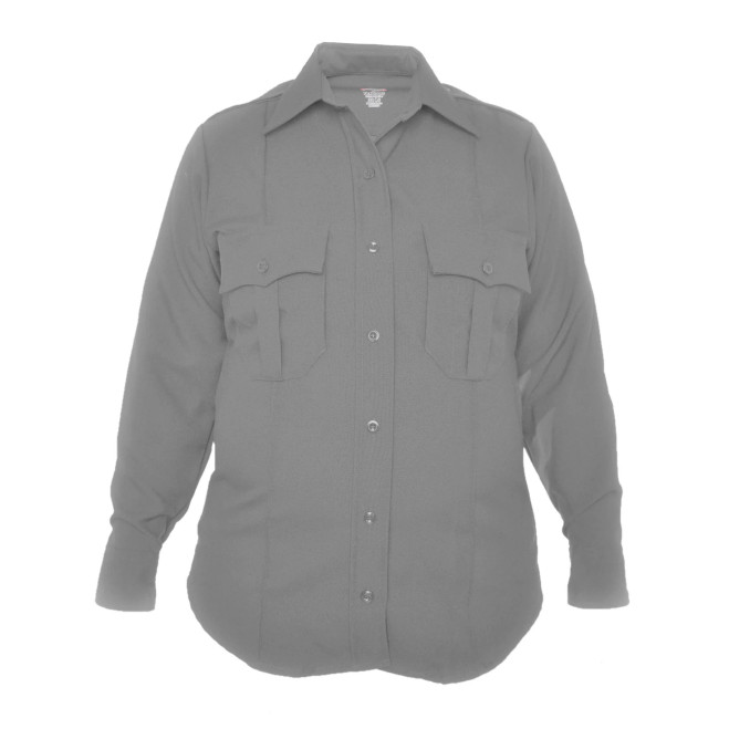 Elbeco Women's TexTrop2 Zippered Long Sleeve Shirt Gray