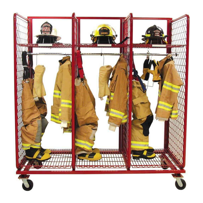 Ready Rack S.O.S. 3 Section Unit - PPE Gear Storage with (6) Helmet Shelves