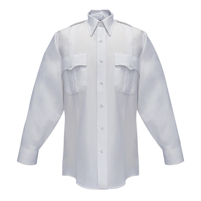 Flying Cross Men's Duro Poplin Valor Long Sleeve Shirt White