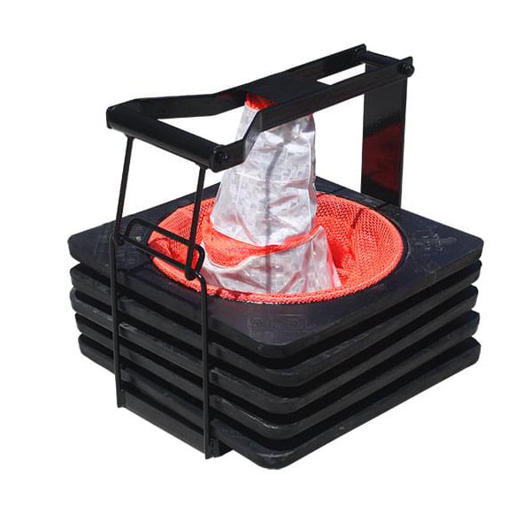 Viz-Con 28 in. Reflective 3 lb. Spring Cone & Industrial System with Tote, Pack of 5 2