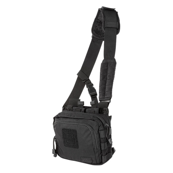 5.11 Tactical 2-Banger Bag 3L Black, Front Facing Left