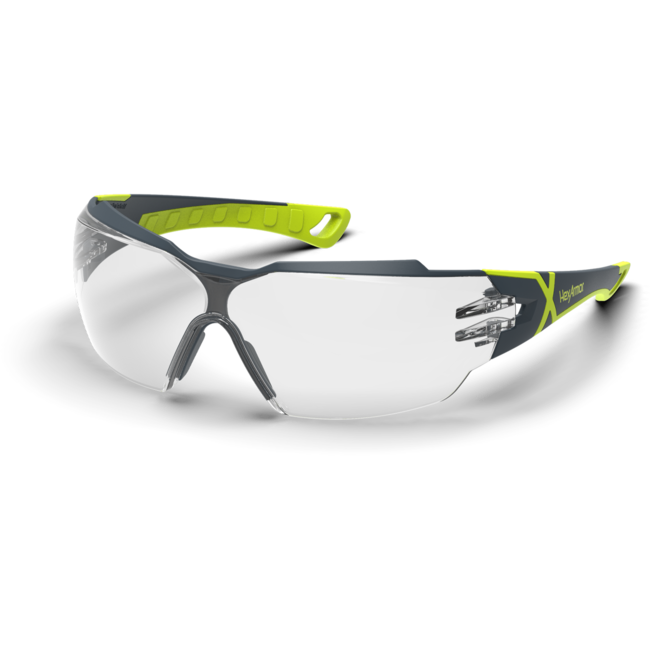 HexArmor MX300 TruShield Premium Anti-Fog Safety Glasses with Clear TruShield Lens Coating, Facing Left Front Angle