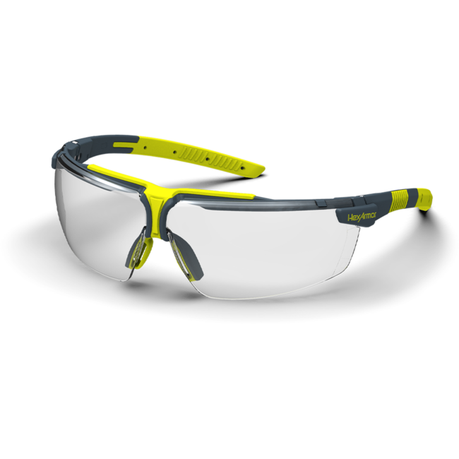 HexArmor VS300 TruShield Anti-Fog Safety Glasses with Clear TruShield Lens Coating, Facing Lower Right Angle