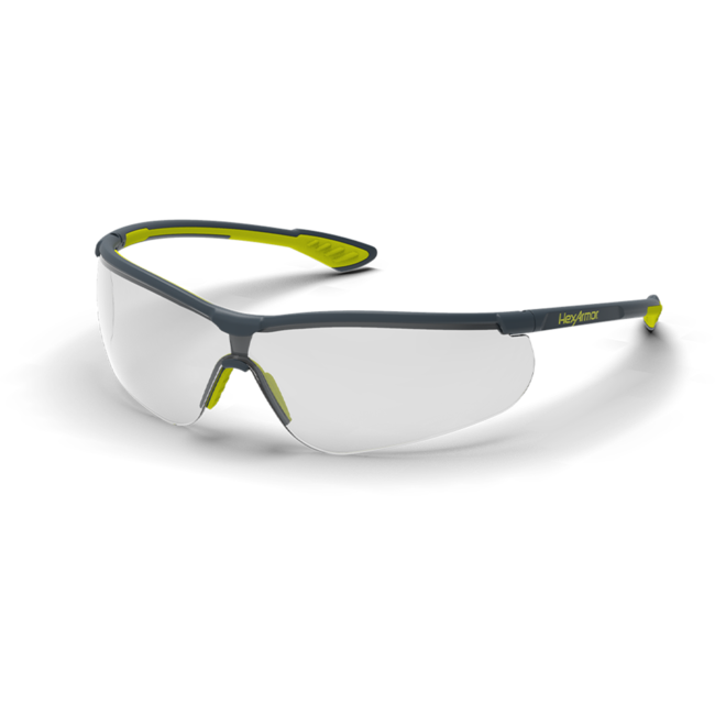 HexArmor VS250 Clear TruShield S Premium Anti-Fog Safety Glasses Facing Lower Left Angle