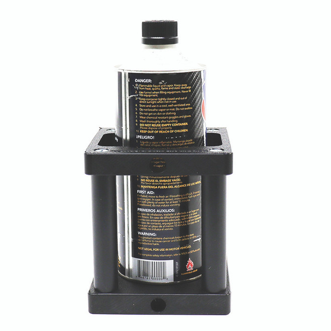 Ziamatic Single Black Quic-Mount Premixed Holder, Shown with a Bottle (Bottle not included)