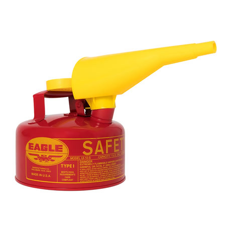 Eagle Red 1-Gallon Type 1 Safety Can with F-15 Funnel, Funnel Up