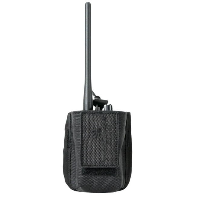 Wolfpack Black Small Radio Holster, Shown with a Radio (Radio not included)