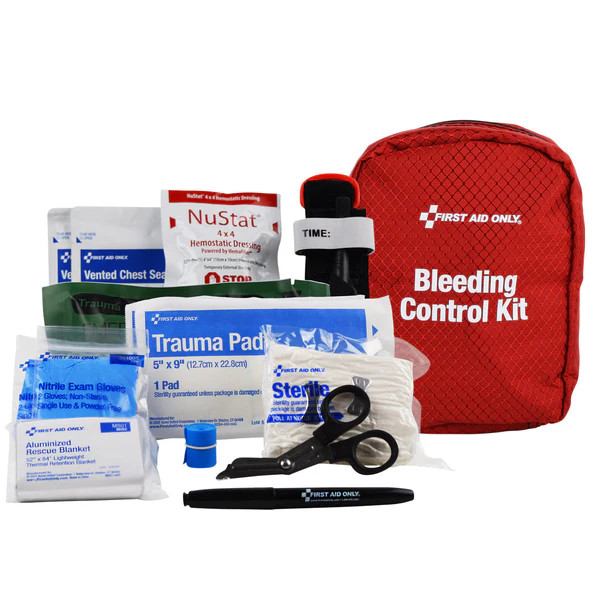 First Aid Only Right Response Bleeding Control Kit for Limb, Chest and Torso Wounds