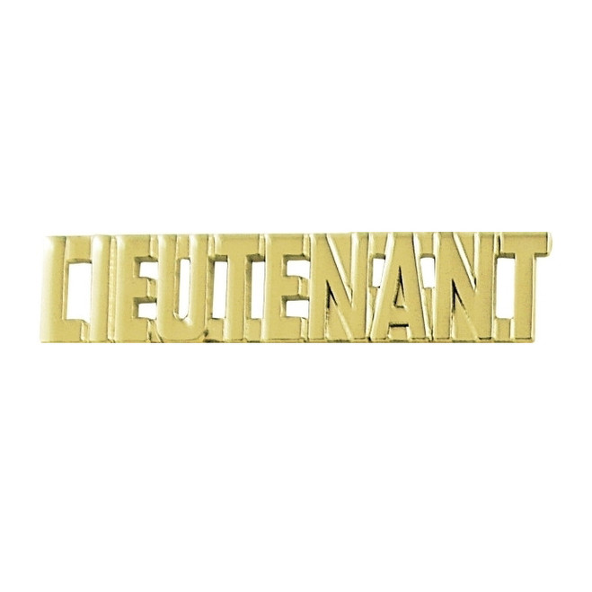 Hero's Pride Lieutenant Die Struck Letters Pins, 3/8 in., Gold Plate
