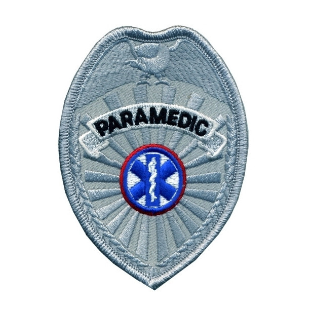 Hero's Pride Paramedic Badge Patch, Silver
