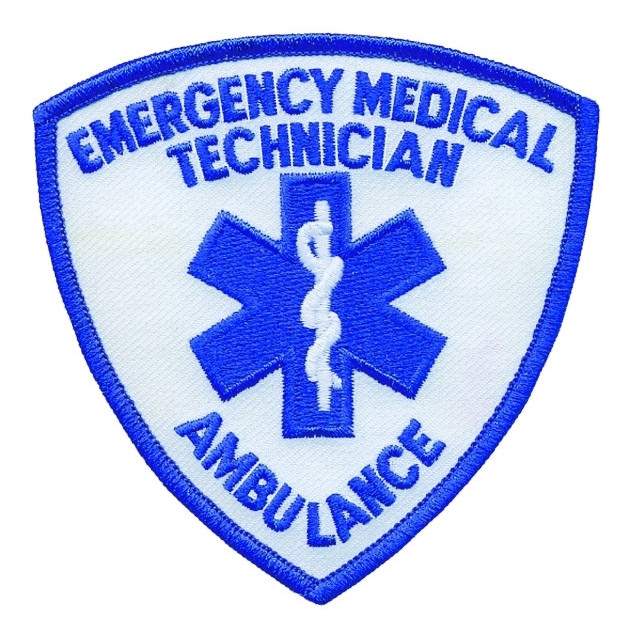 Hero's Pride Emergency Medical Technician Ambulance Shoulder Patch, Royal/Royal