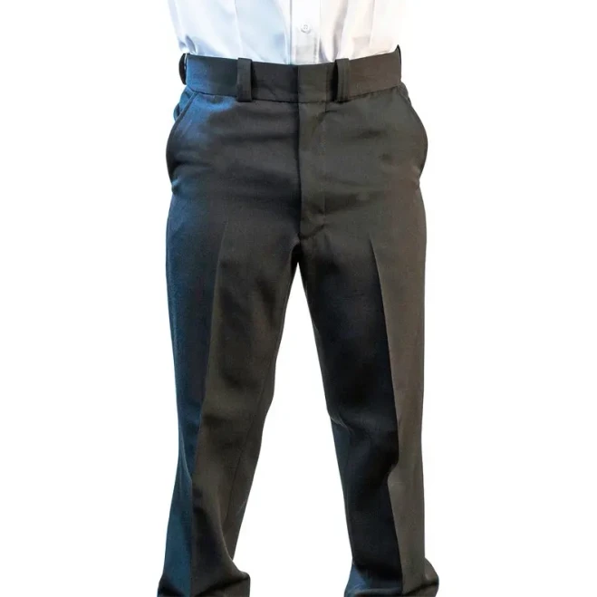Anchor Uniform Polyester Wool Dress Pant, Black