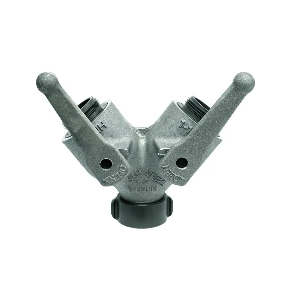 C & S Supply 1 1/2 in. NHF x 2-1 in. NHM Lightweight Forestry Wye Valve