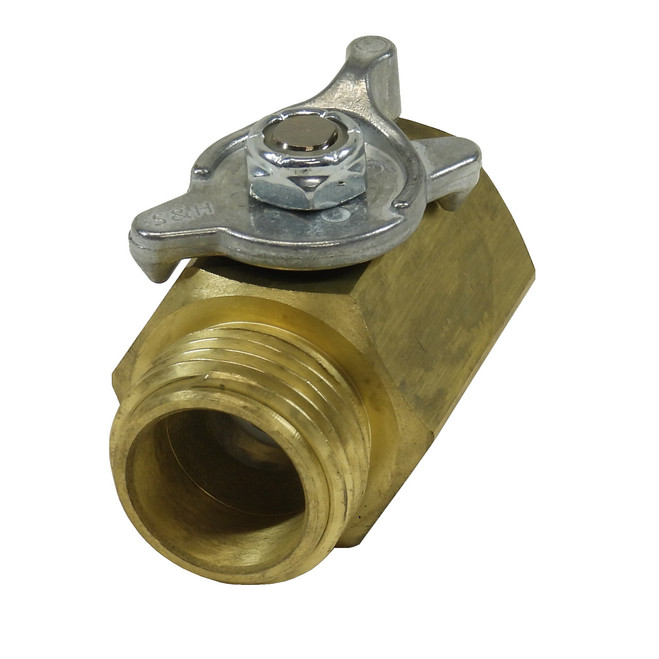 C & S Supply 3/4 in. GHTF x 3/4 in. GHTM Rigid Ball Shutoff Valve