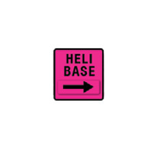 Dicke 36 in. Reflective Pink Square Sign with Velcro: Heli Base
