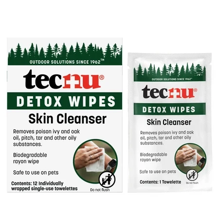 Tecnu Detox Wipes, 12-Pack, Box and Individual Pack