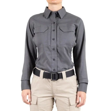 First Tactical Women's V2 Tactical Long Sleeve - PFAS, Wolf Gray