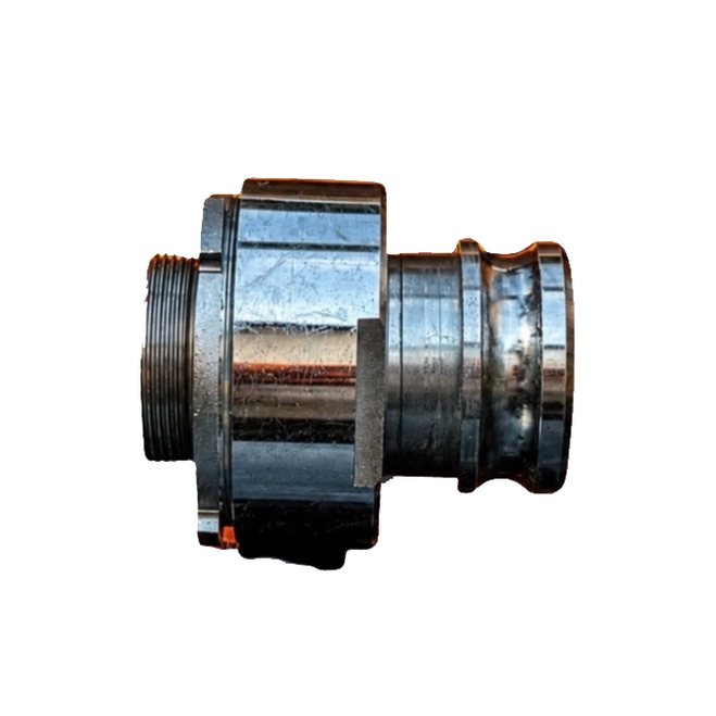 Cedar Valve 2.5 in. NHM x Connection Chrome-Plated Brass Intake Adapter