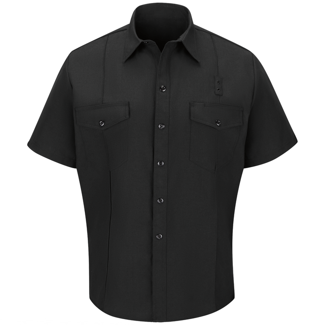 Workrite 730NX45 4.5 oz. Nomex IIIA Short Sleeve Firefighter Shirt, Black