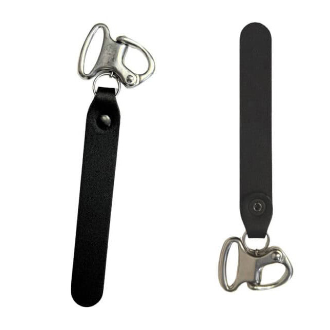 Boston Leather 9132 Black Leather Firefighter's Quick Release Strap