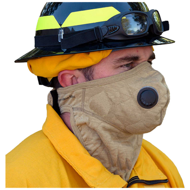PGI BarriAire Gold Particulate Face Mask with Neck Gaiter and Exhalation Valve