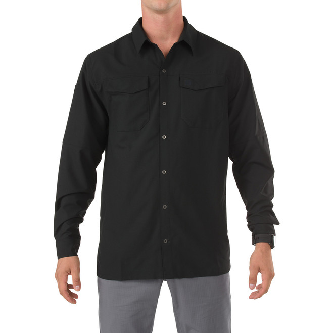 5.11 Tactical Freedom Flex Long Sleeve Shirt, black front