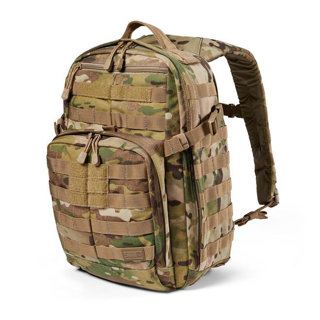 5.11 Tactical RUSH12 2.0 24L Backpack - Multicam, front angled view