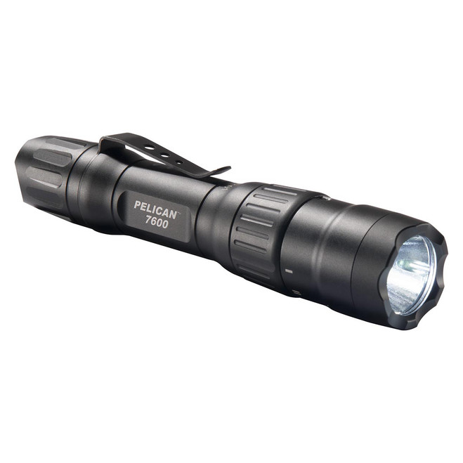Pelican 7600 Combo Tactical Flashlight, front angled view