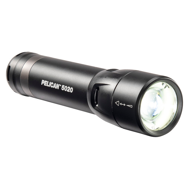 Pelican 5020 Flashlight, front angled view