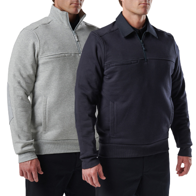 5.11 Tactical Job Shirts - Heather Gray and Fire Navy