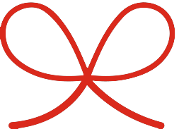 Simple red bow graphic