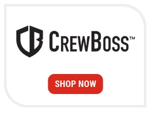 Crewboss logo - Shop Now button