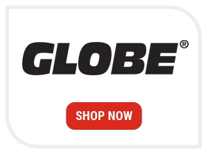 Globe logo - Shop Now button