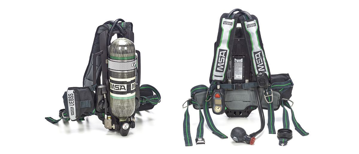 MSA G1 SCBA XR Edition - product images, front and back