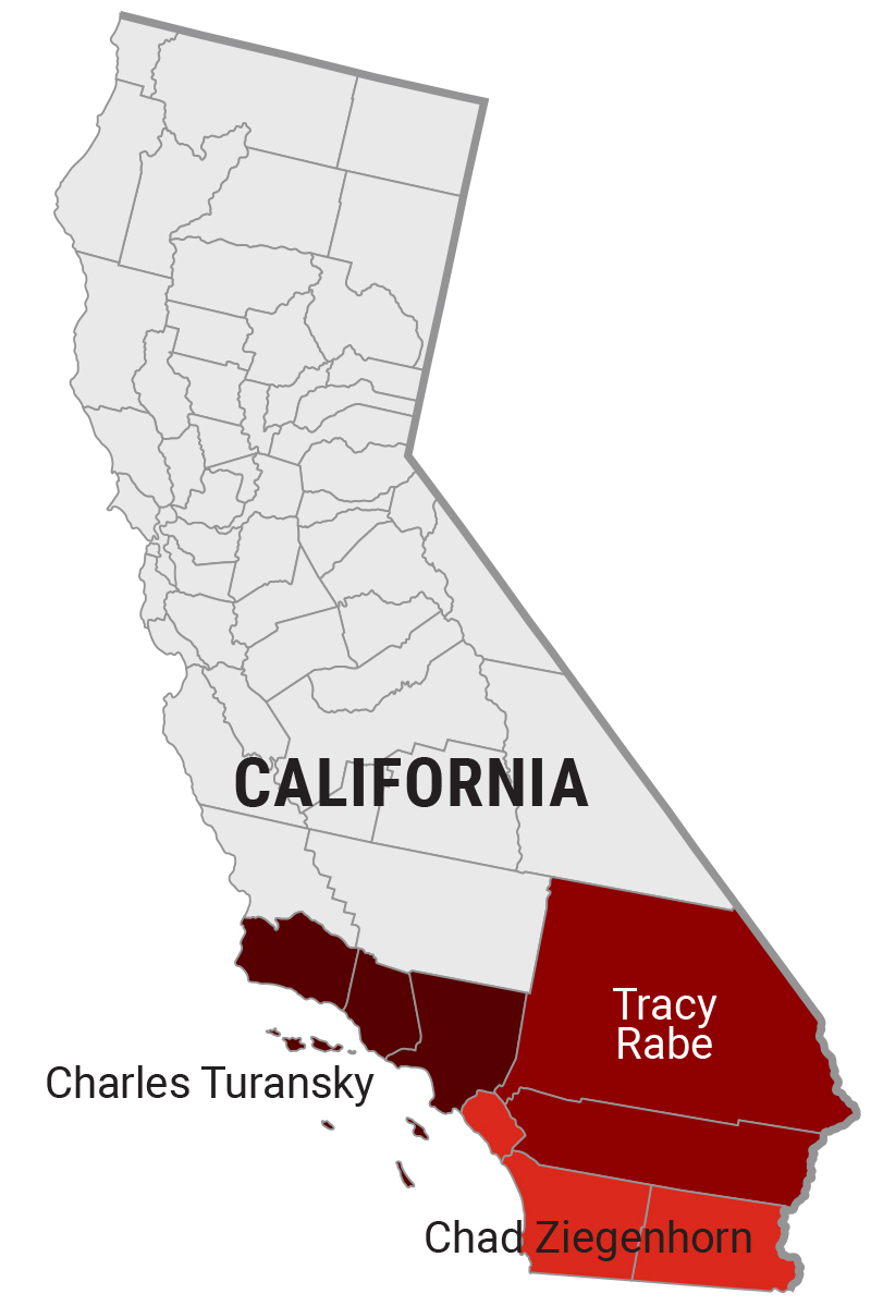 Pacific South - Sales Territory Map highlighting Southern California.