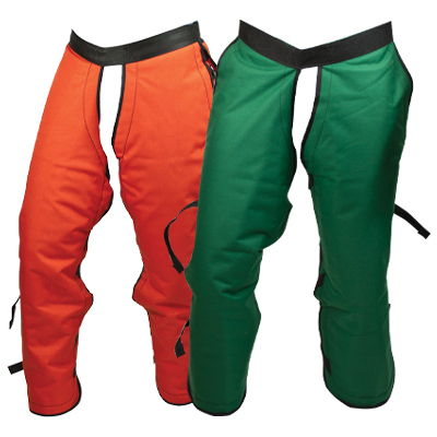 PGI UL Classified SawBuck Chainsaw Chaps - orange and green