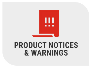 Product Notices & Warnings Button