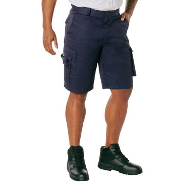 値下げ‼️THM   Rip stop shorts   Navy Men's Navy Blue Drawstring Cotton Ripstop Shorts | Peter