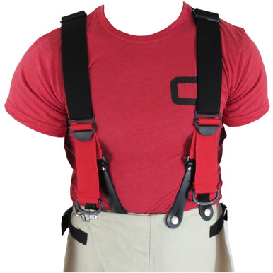 Wright H-Style Parachute Strap Suspenders - Leather Loop Ends