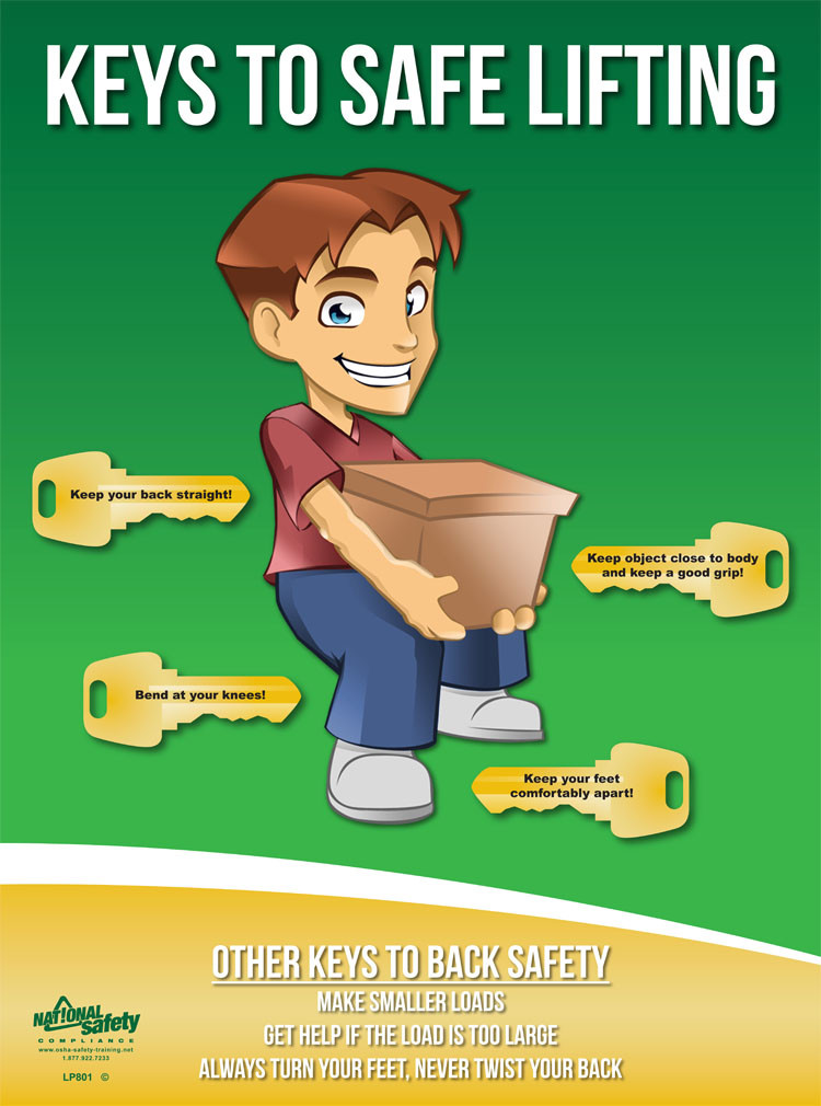 Keys To Back Safety Poster - ENGLISH