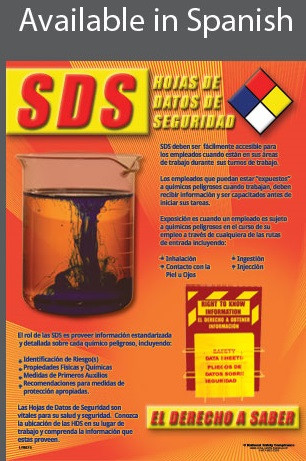 SDS Safety Poster SPANISH