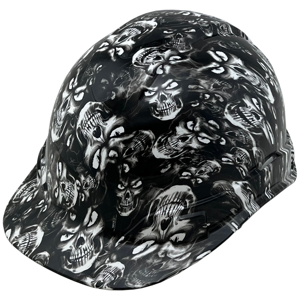 Hades Skull White Hydro Dipped Cap Style Hard Hat | Buy Online at