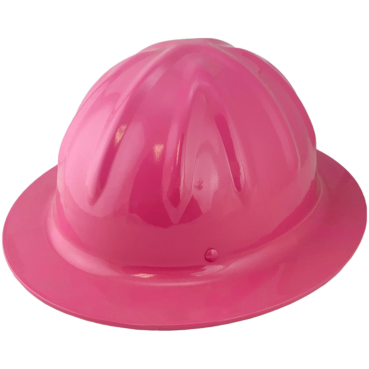 Skull Bucket Aluminum Full Brim Hard Hats with Ratchet Suspensions - Pink