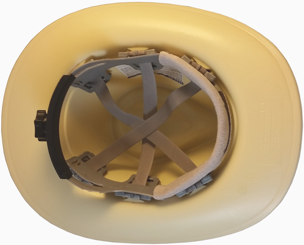 Occunomix Western Cowboy Hard Hat – White, Ratchet Suspension